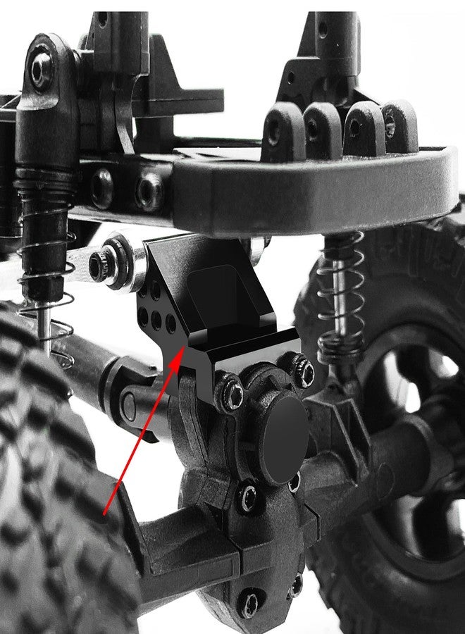 RCHUBAM 1Pcs Aluminum RC Link Mount SCX24 Adjustable Rear Link Mount Compatible with 1/24 Axial SCX24 AXI00001 AXI00002 AXI00005 AXI00006 Bronco RC Crawler Cars Upgrade Accessories, Black - Image 3